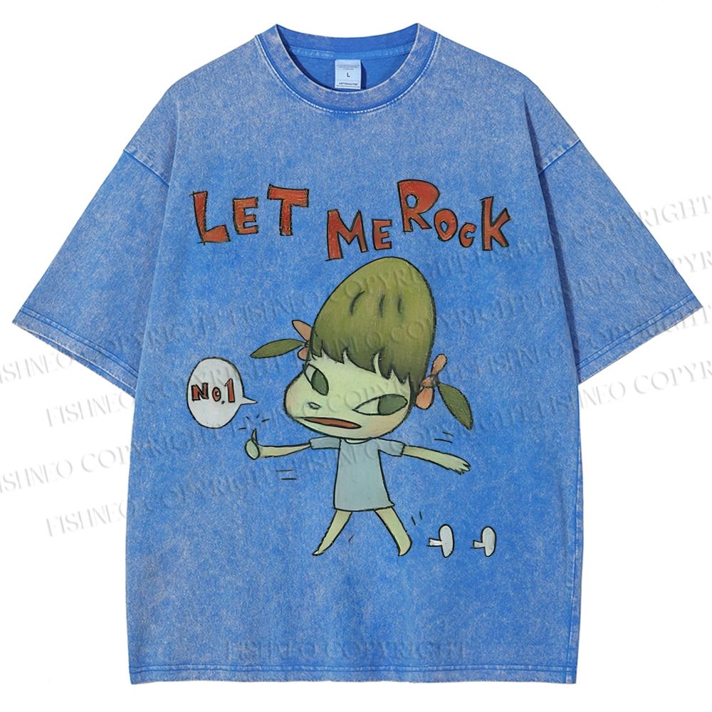 Unisex Yoshitomo Nara Printed Washed Tee