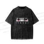 Unisex Japanese Anime Printed Washed Tee