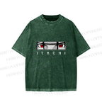Unisex Japanese Anime Printed Washed Tee