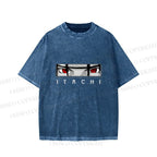 Unisex Japanese Anime Printed Washed Tee