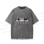 Unisex Japanese Anime Printed Washed Tee