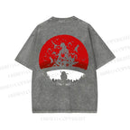 Unisex Japanese Anime Printed Washed Tee