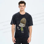 Unisex Yoshitomo Nara Printed Washed Tee