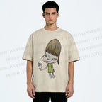 Unisex Yoshitomo Nara Printed Washed Tee