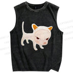 Unisex Yoshitomo Nara Printed Washed Tank Top