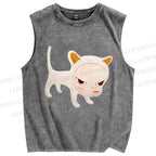 Unisex Yoshitomo Nara Printed Washed Tank Top