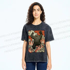 Unisex Monster Printed Washed Tee