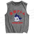 Unisex Astro Boy Printed Washed Tank Top