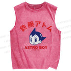 Unisex Astro Boy Printed Washed Tank Top