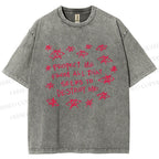 Unisex Artistic Abstract Eyes Printed Washed Tee