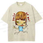 Unisex Yoshitomo Nara Printed Washed Tee