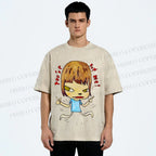 Unisex Yoshitomo Nara Printed Washed Tee