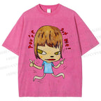 Unisex Yoshitomo Nara Printed Washed Tee