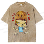 Unisex Yoshitomo Nara Printed Washed Tee