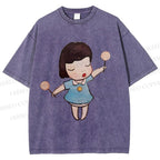 Unisex Yoshitomo Nara Printed Washed Tee
