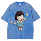 Unisex Yoshitomo Nara Printed Washed Tee