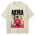 Unisex Akira Printed Washed Tee