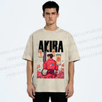 Unisex Akira Printed Washed Tee