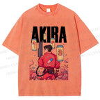 Unisex Akira Printed Washed Tee