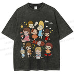 Unisex Japanese Art Yoshitomo Nara Printed Washed Tee