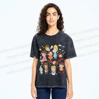 Unisex Japanese Art Yoshitomo Nara Printed Washed Tee