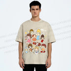 Unisex Japanese Art Yoshitomo Nara Printed Washed Tee