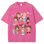 Unisex Japanese Art Yoshitomo Nara Printed Washed Tee