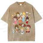 Unisex Japanese Art Yoshitomo Nara Printed Washed Tee