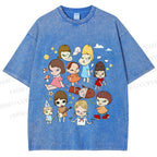 Unisex Japanese Art Yoshitomo Nara Printed Washed Tee