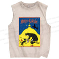 Unisex Halloween Printed Washed Tank Top