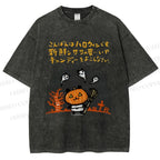 Unisex Halloween Printed Washed Tee