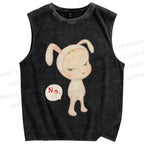 Unisex Yoshitomo Nara Printed Washed Tank Top
