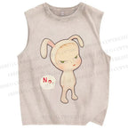 Unisex Yoshitomo Nara Printed Washed Tank Top