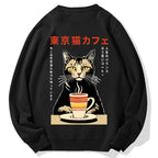 Tokyo Cat Cotton Sweatshirt