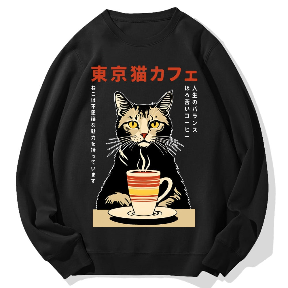 Tokyo Cat Cotton Sweatshirt
