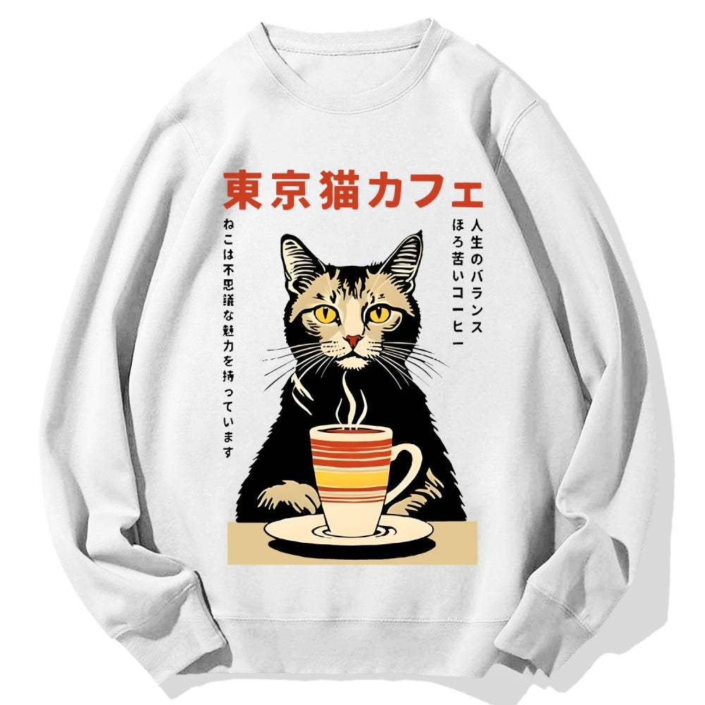 Tokyo Cat Cotton Sweatshirt