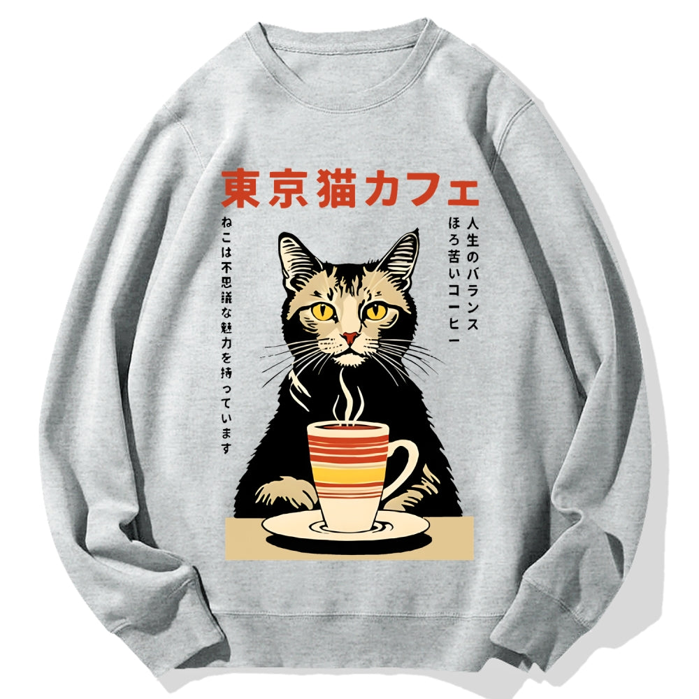 Tokyo Cat Cotton Sweatshirt