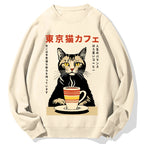 Tokyo Cat Cotton Sweatshirt