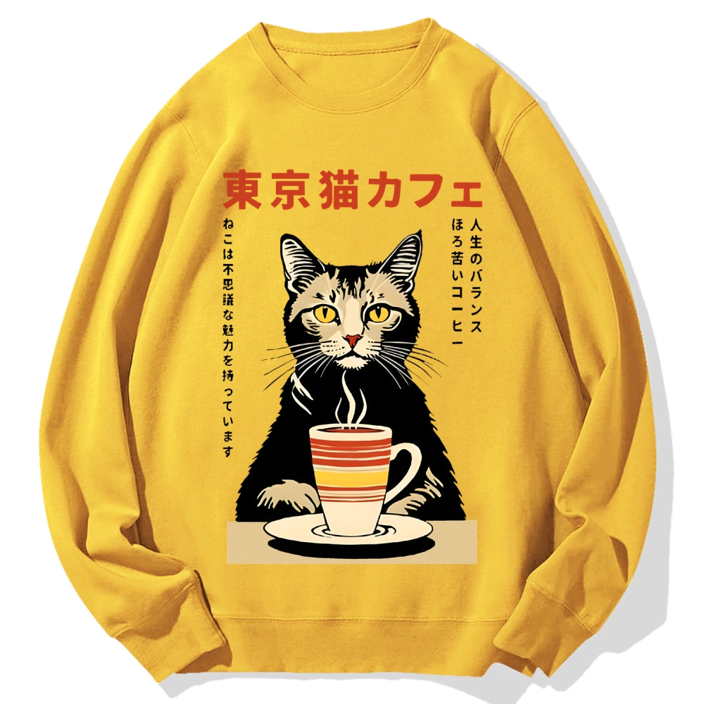 Tokyo Cat Cotton Sweatshirt