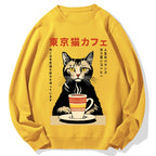 Tokyo Cat Cotton Sweatshirt