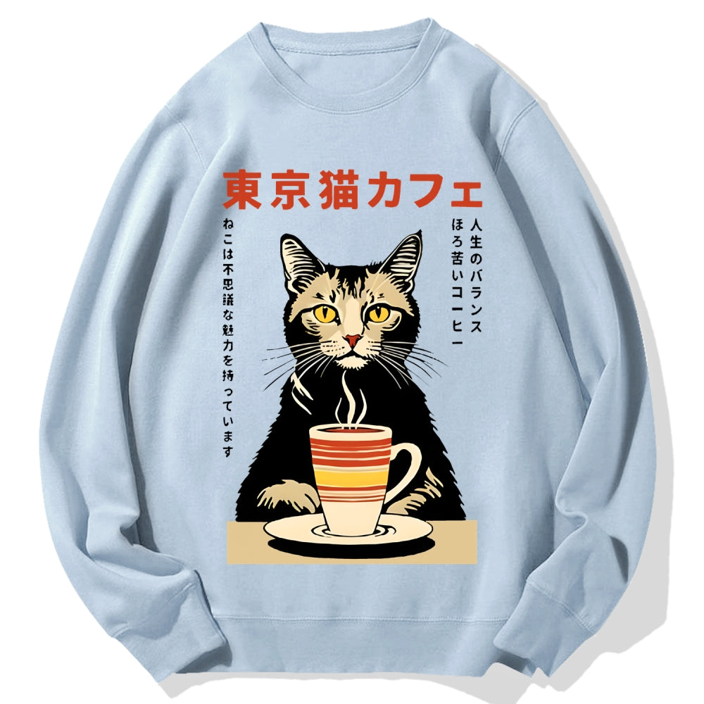 Tokyo Cat Cotton Sweatshirt