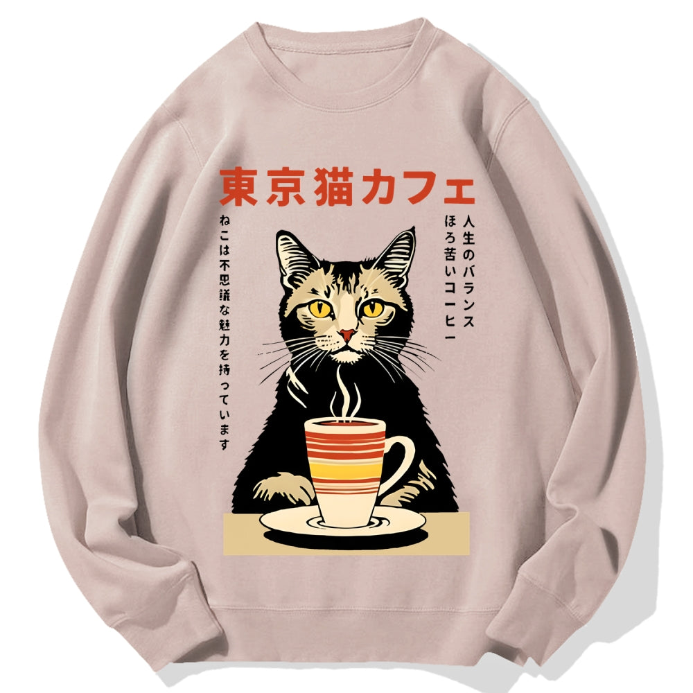 Tokyo Cat Cotton Sweatshirt