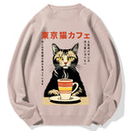 Tokyo Cat Cotton Sweatshirt