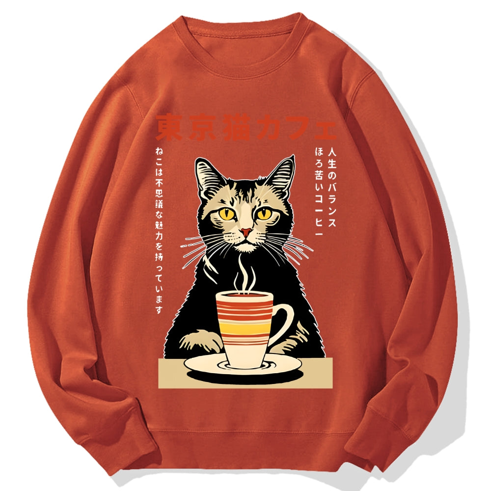 Tokyo Cat Cotton Sweatshirt