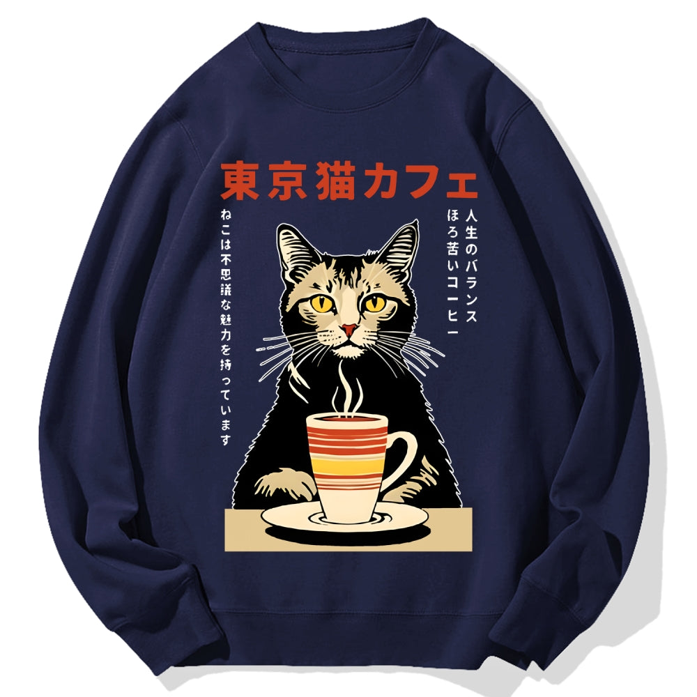 Tokyo Cat Cotton Sweatshirt