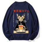 Tokyo Cat Cotton Sweatshirt