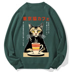 Tokyo Cat Cotton Sweatshirt