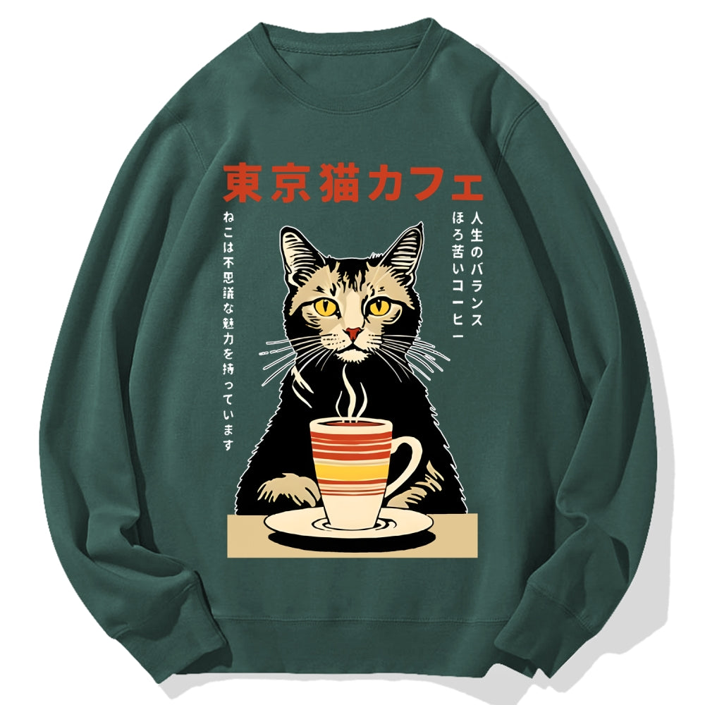 Tokyo Cat Cotton Sweatshirt