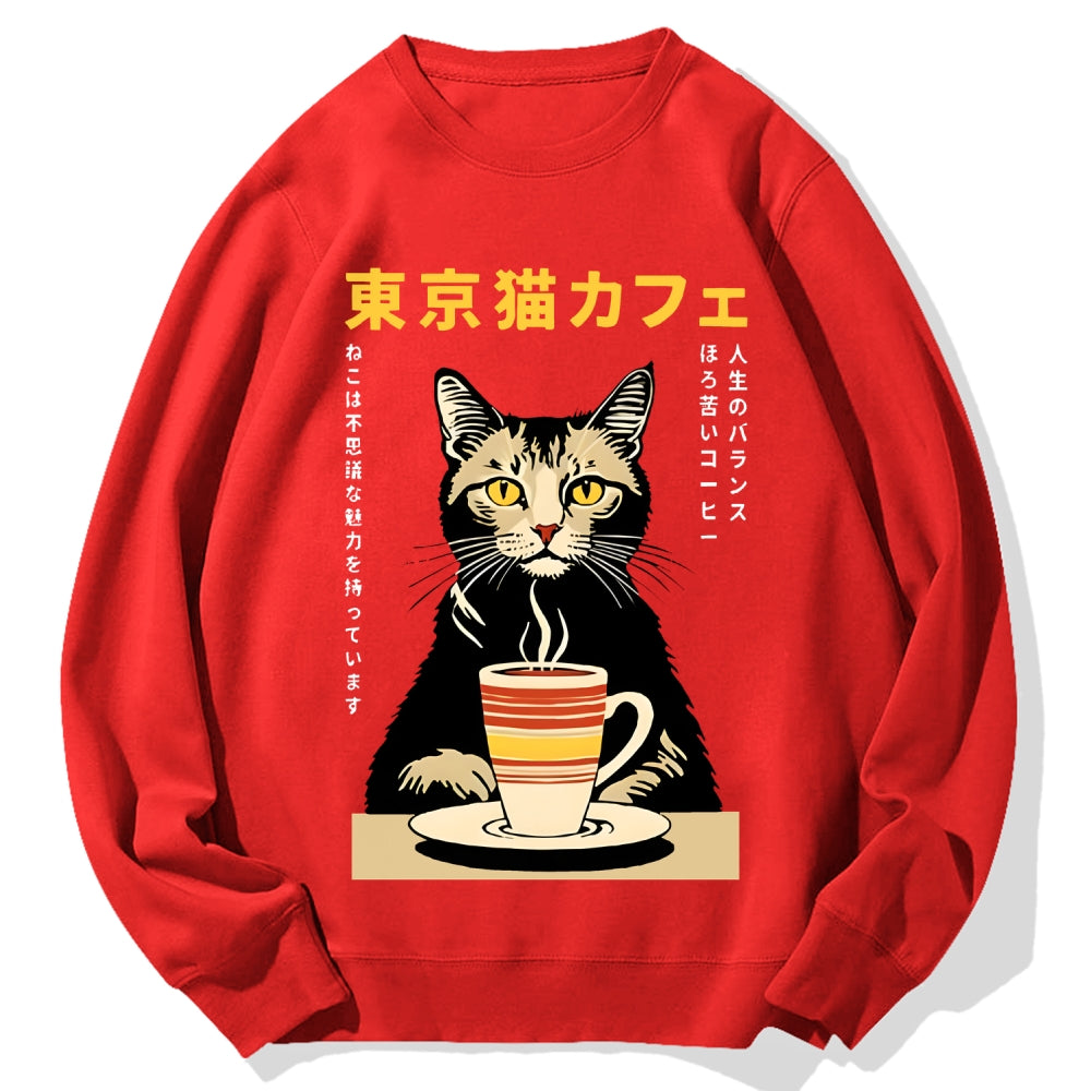 Tokyo Cat Cotton Sweatshirt