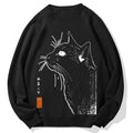Cat Printed Cotton Sweatshirt